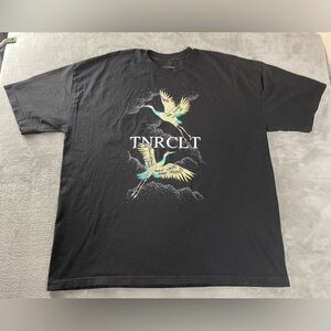 Tuner Cult Black T-Shirt Men’s 3XL XXX Large Japanese Cranes Birds Crane